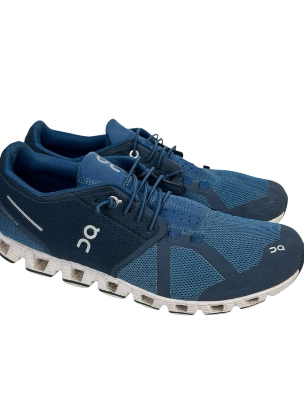 ON Cloud Mens 8 Blue Running Shoes Lightweight Sneakers Mesh Quick Lace Bungee